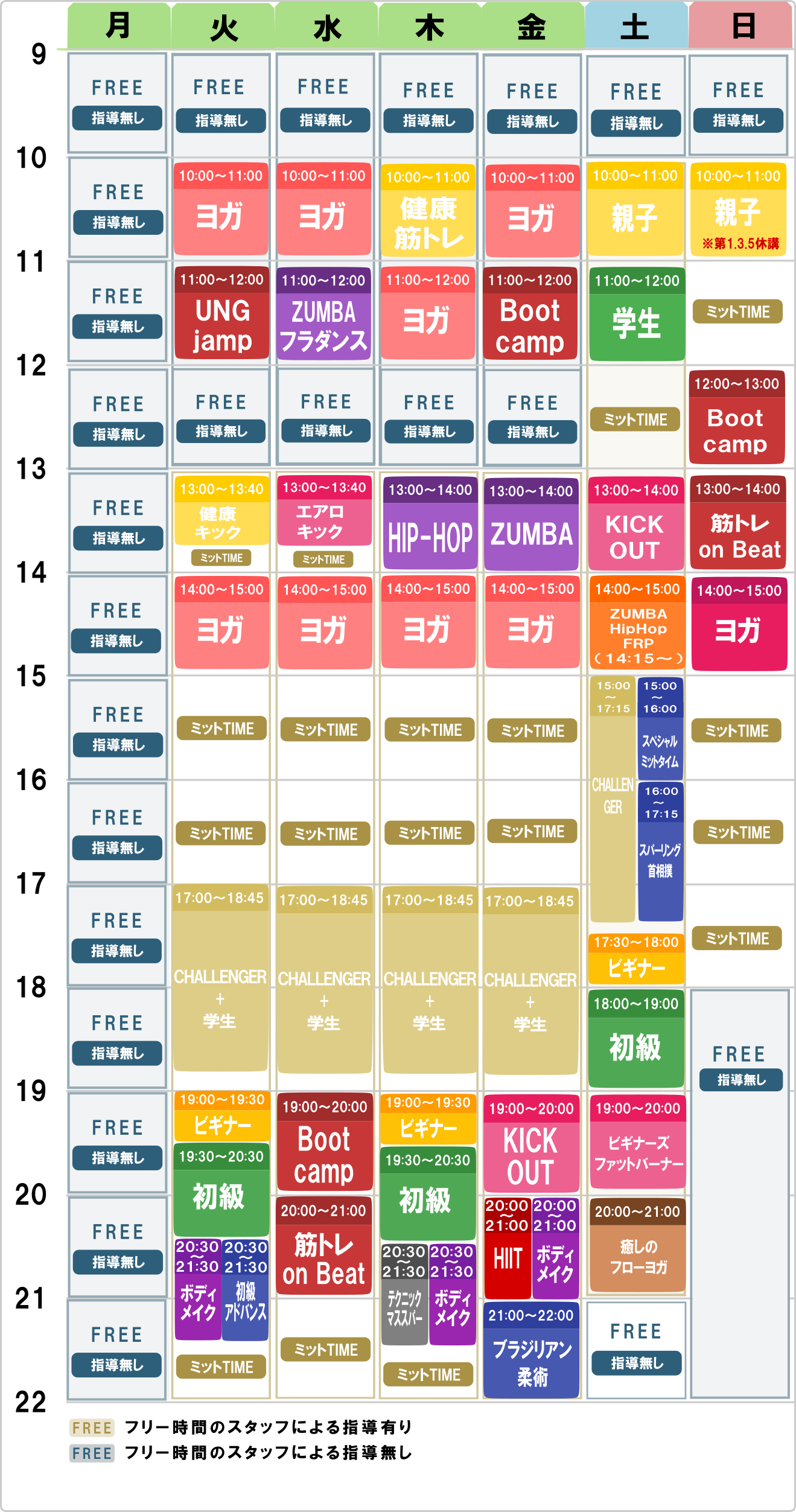 八潮ジムスケジュール